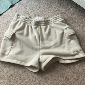 Cream Sweatshorts